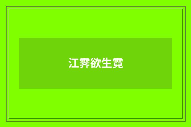 江霁欲生霓