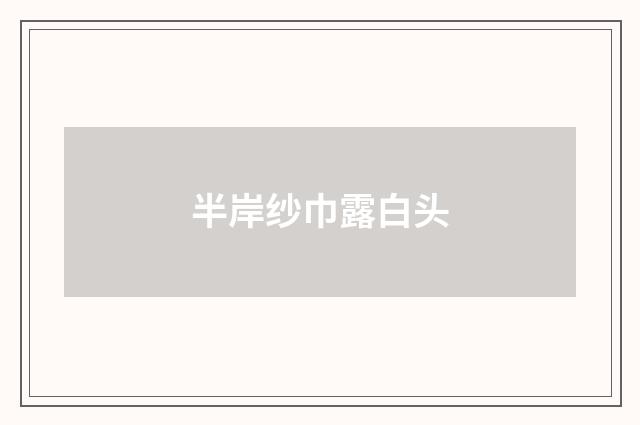 半岸纱巾露白头