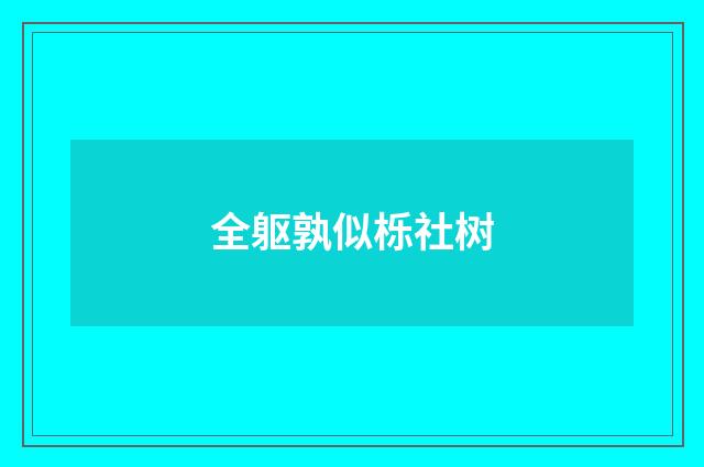 全躯孰似栎社树