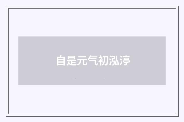 自是元气初泓渟