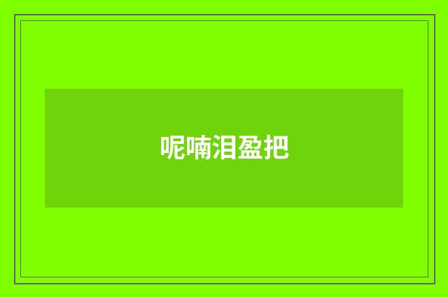 呢喃泪盈把