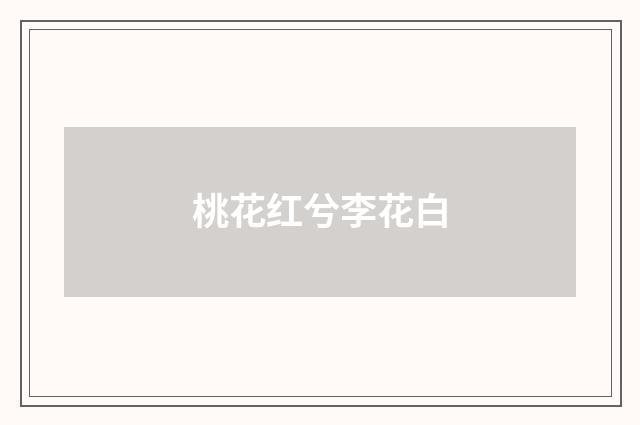 桃花红兮李花白
