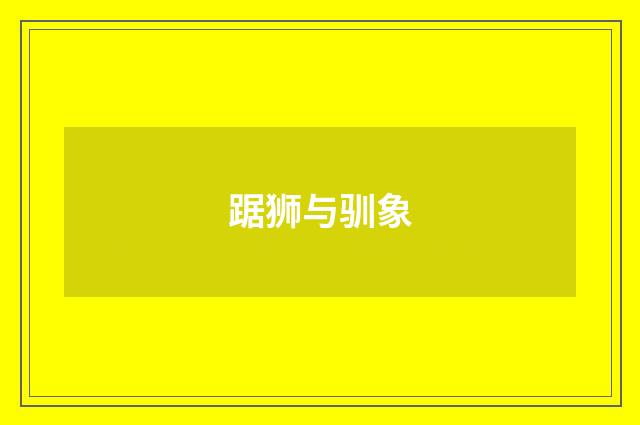 踞狮与驯象