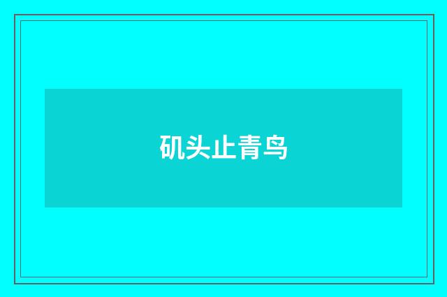 矶头止青鸟