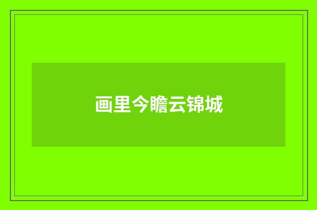 画里今瞻云锦城