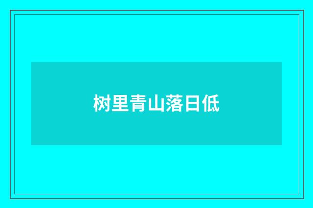 树里青山落日低