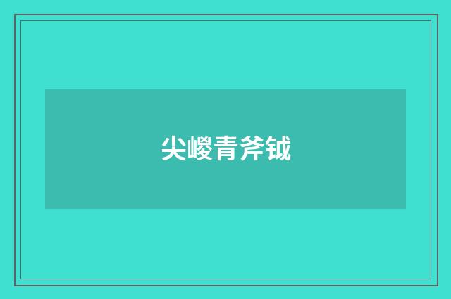 尖嵕青斧钺
