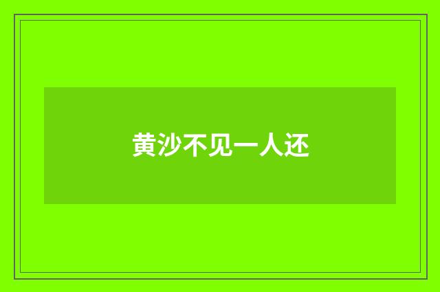 黄沙不见一人还