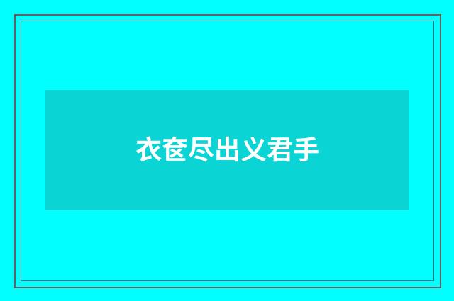 衣奁尽出义君手