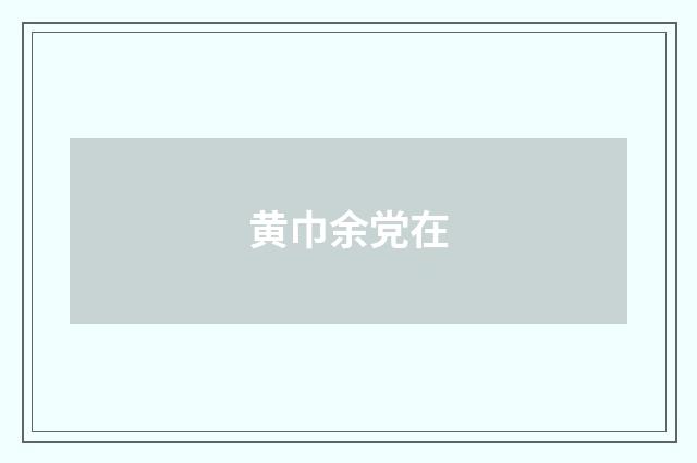 黄巾余党在