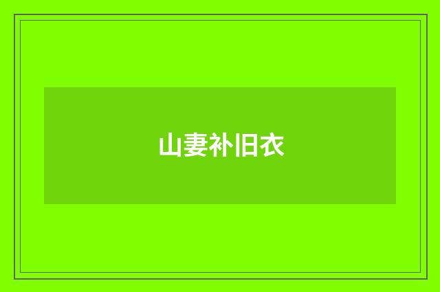 山妻补旧衣