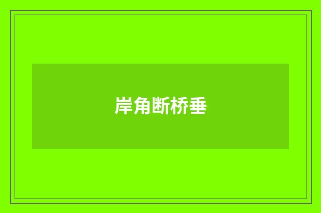 岸角断桥垂