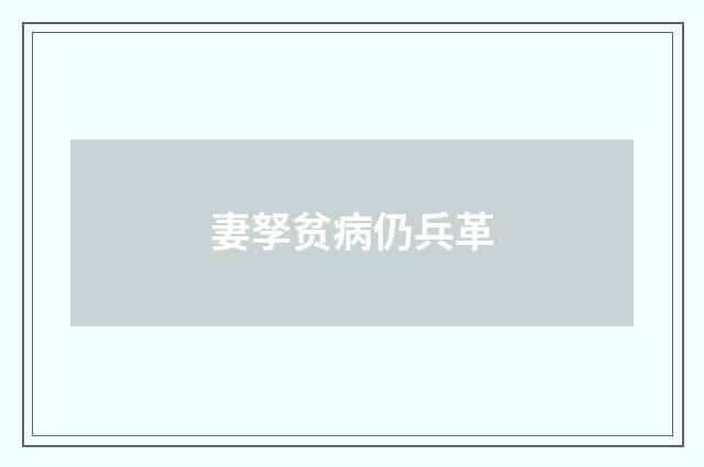 妻孥贫病仍兵革