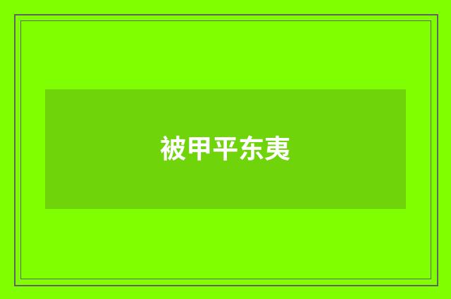 被甲平东夷