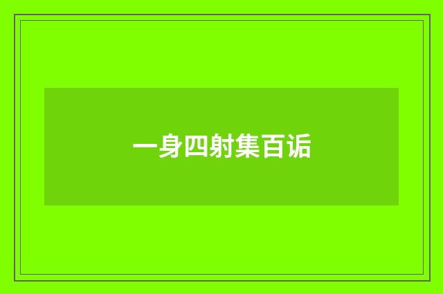 一身四射集百诟