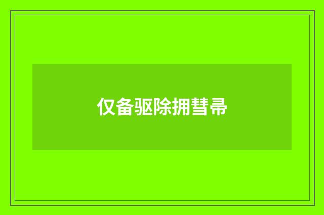 仅备驱除拥彗帚