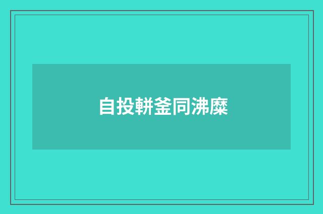 自投軿釜同沸糜
