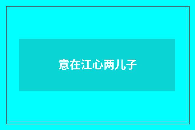 意在江心两儿子