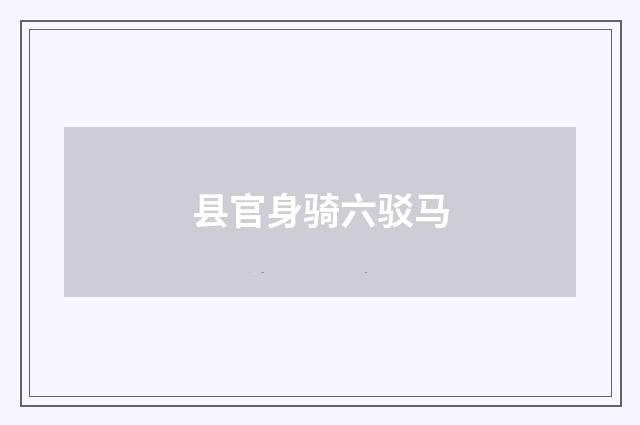 县官身骑六驳马