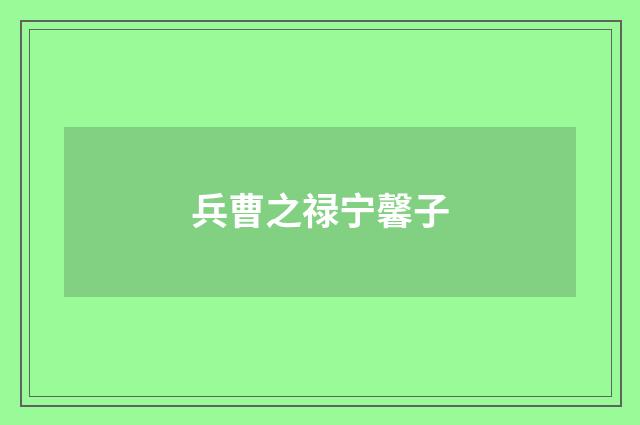 兵曹之禄宁馨子