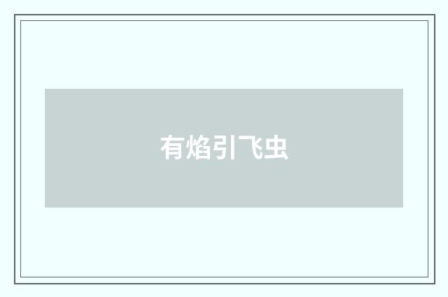 有焰引飞虫