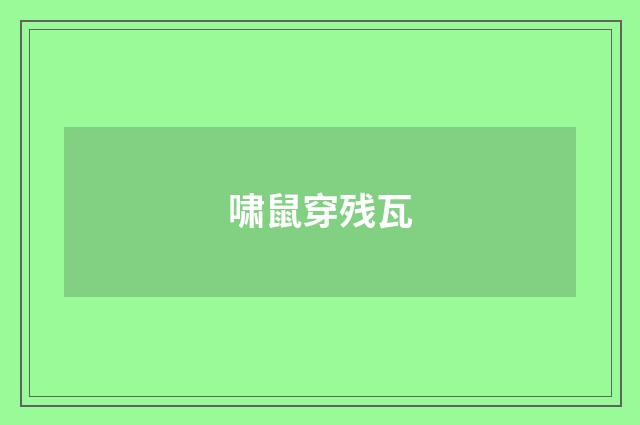 啸鼠穿残瓦
