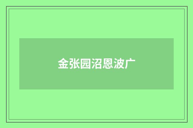 金张园沼恩波广
