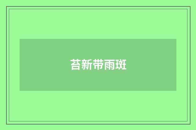 苔新带雨斑
