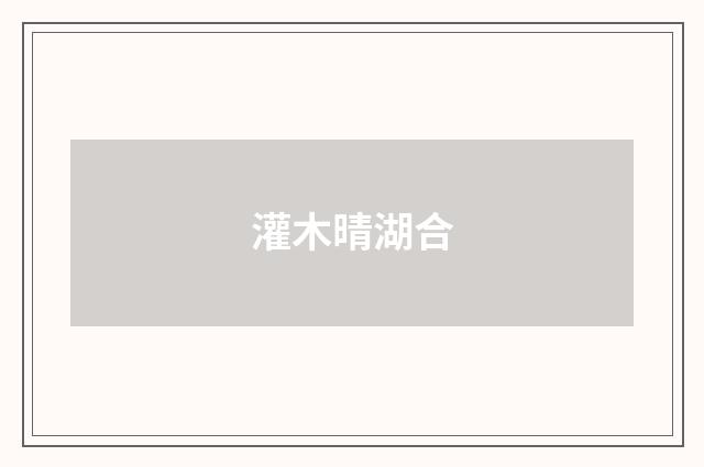 灌木晴湖合