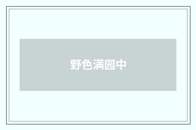 野色满园中
