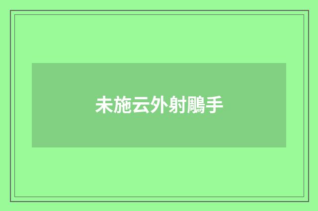 未施云外射鵰手