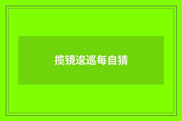 揽镜逡巡每自猜