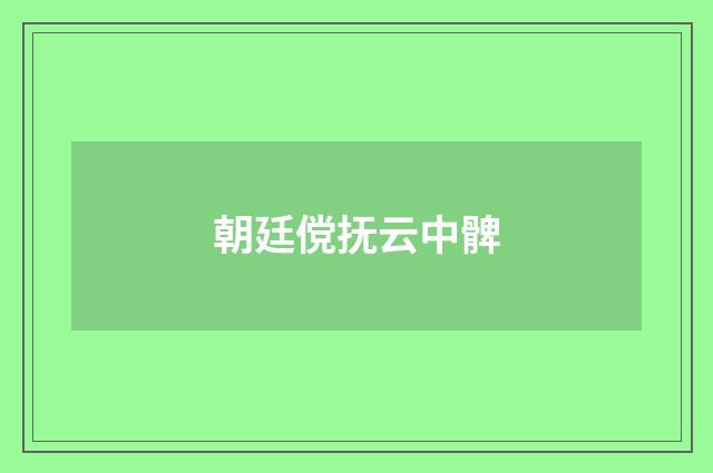 朝廷傥抚云中髀