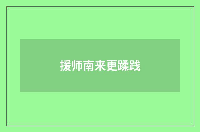 援师南来更蹂践
