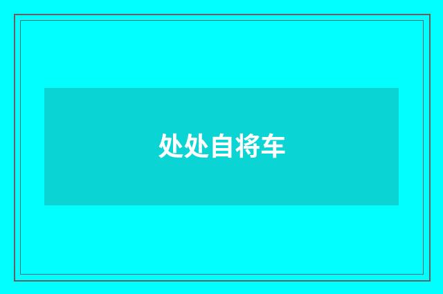 处处自将车