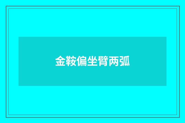 金鞍偏坐臂两弧