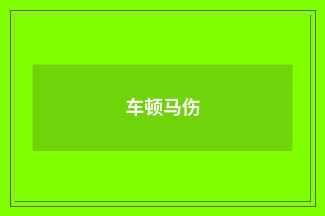 车顿马伤