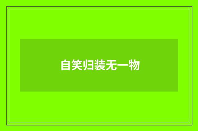 自笑归装无一物