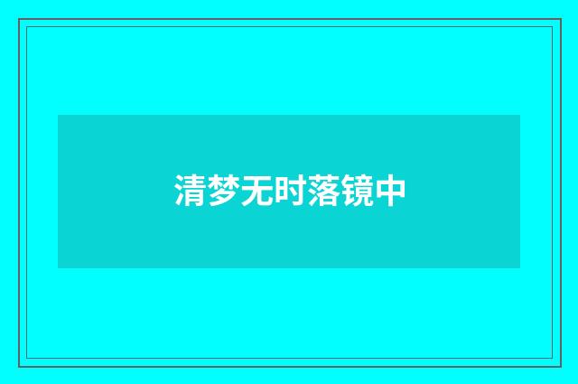 清梦无时落镜中