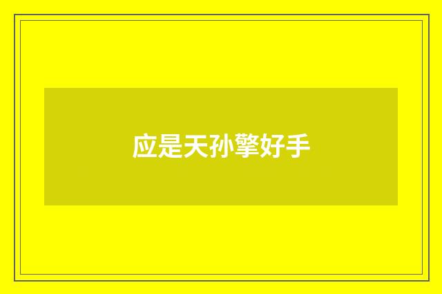 应是天孙擎好手