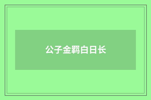 公子金羁白日长