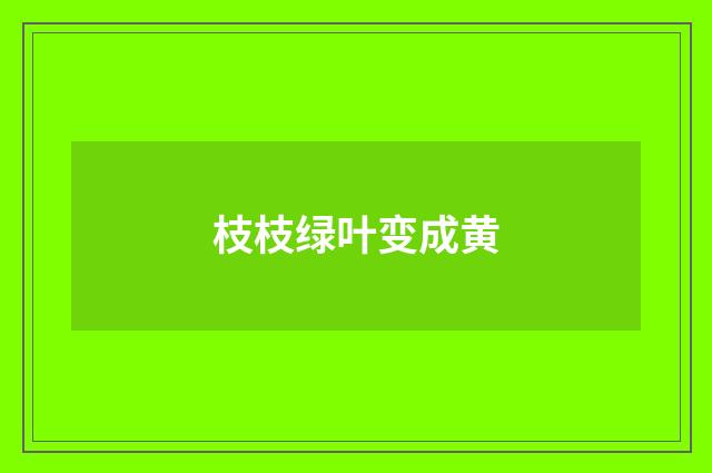 枝枝绿叶变成黄
