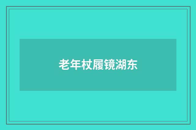 老年杖履镜湖东