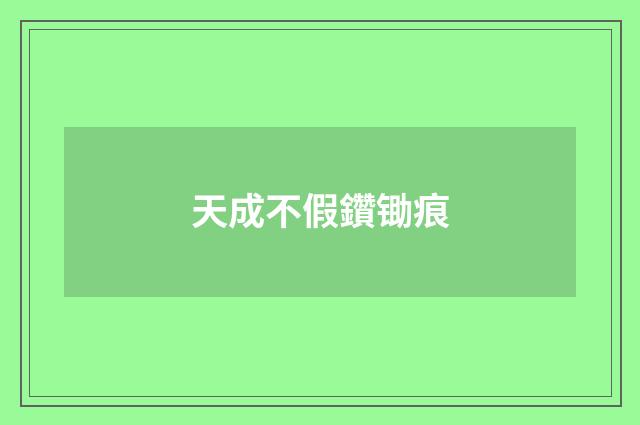 天成不假鑽锄痕