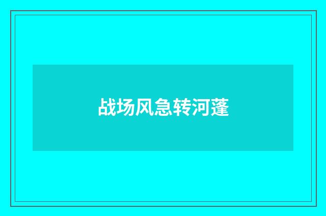 战场风急转河蓬