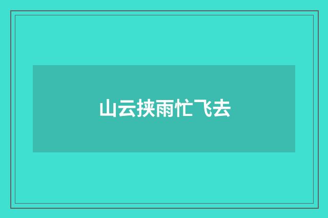 山云挟雨忙飞去