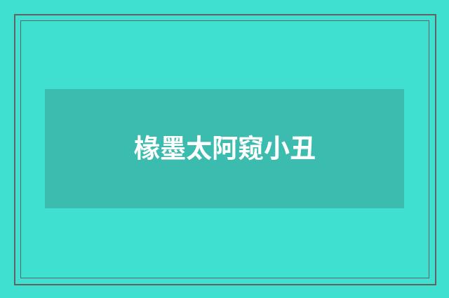 椽墨太阿窥小丑