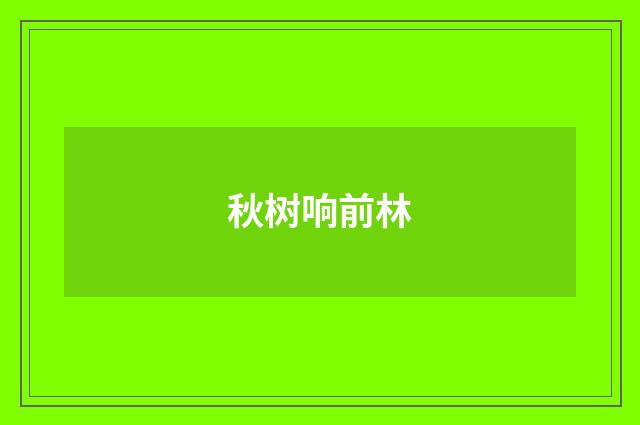 秋树响前林