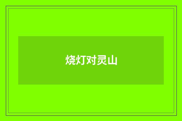 烧灯对灵山