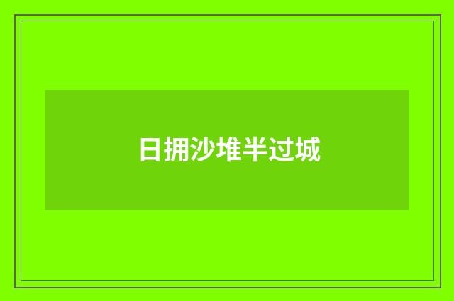 日拥沙堆半过城